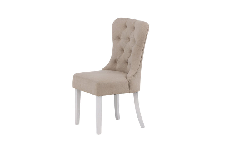 Venture Home Vista Dining Chair 2-pack  -  White / Beige Linen