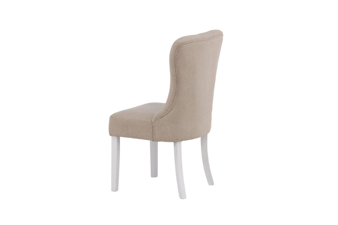 Venture Home Vista Dining Chair 2-pack  -  White / Beige Linen
