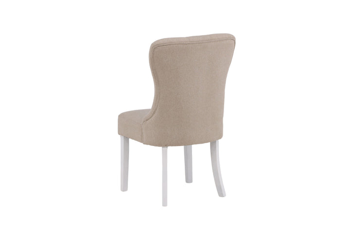 Venture Home Vista Dining Chair 2-pack  -  White / Beige Linen