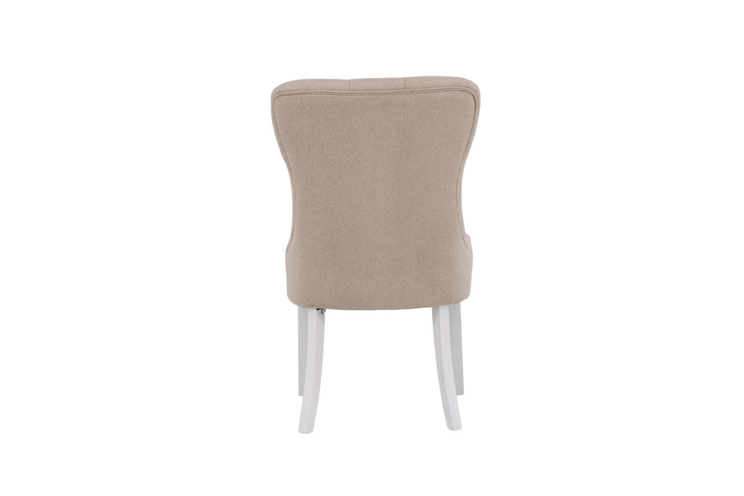 Venture Home Vista Dining Chair 2-pack  -  White / Beige Linen
