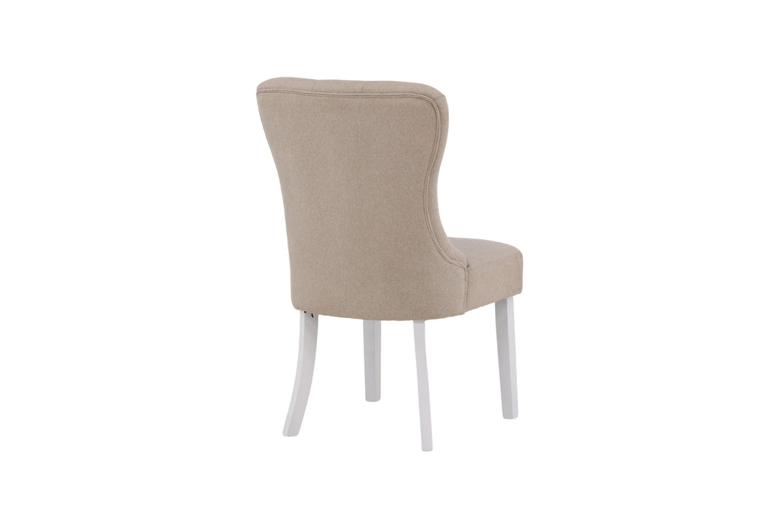 Venture Home Vista Dining Chair 2-pack  -  White / Beige Linen