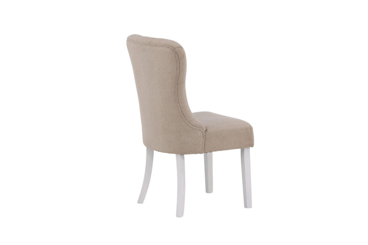 Venture Home Vista Dining Chair 2-pack  -  White / Beige Linen