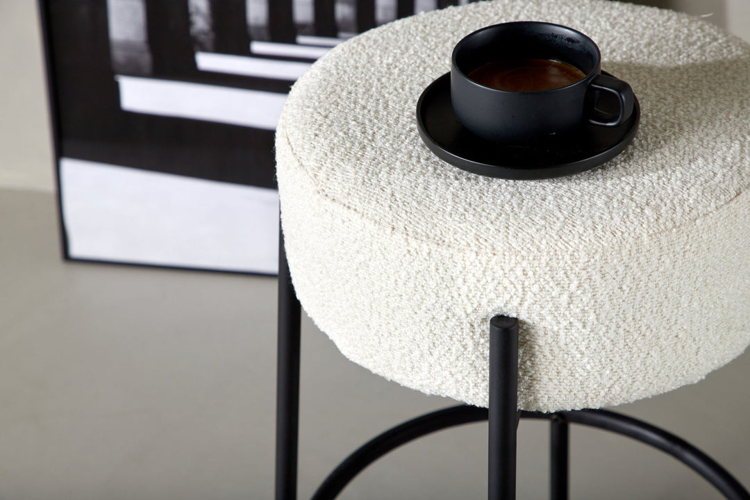 Venture Home Tucson Bar Chair Large - Black / White Boucle