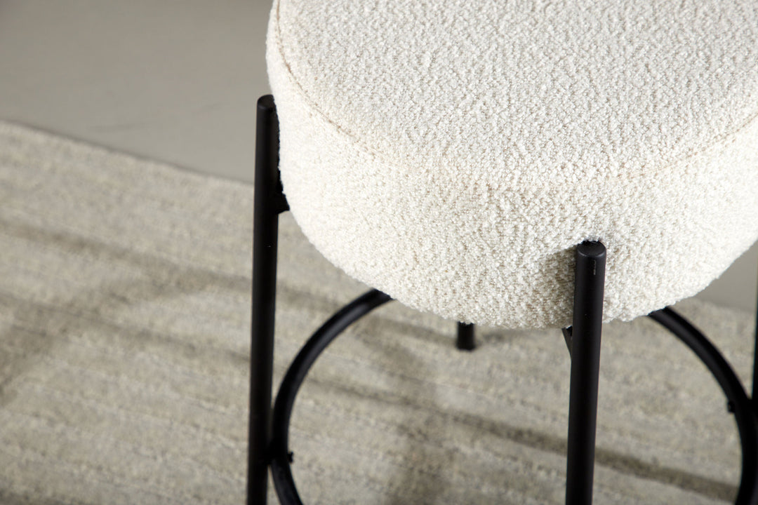 Venture Home Tucson Bar Chair Small - Black / White Boucle