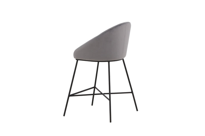 Venture Home Velvet Bar Chair - Black / Dark Grey Velvet