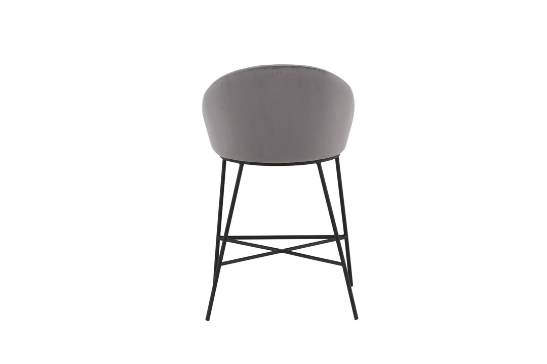 Venture Home Velvet Bar Chair - Black / Dark Grey Velvet