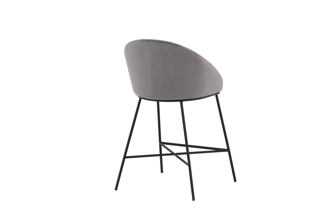 Venture Home Velvet Bar Chair - Black / Dark Grey Velvet