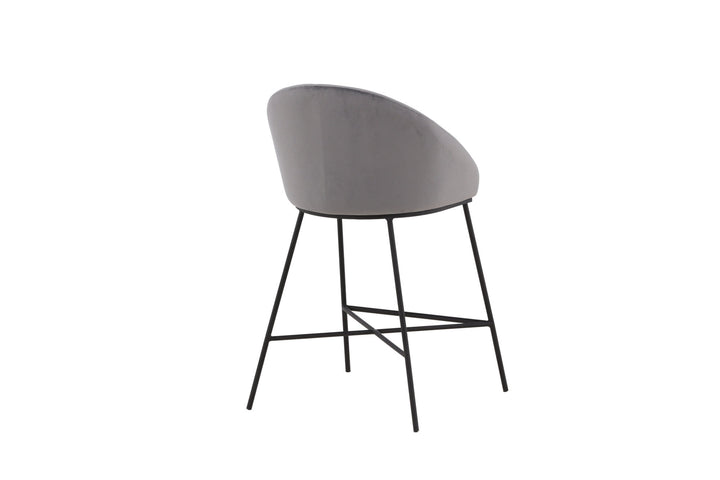 Venture Home Velvet Bar Chair - Black / Dark Grey Velvet
