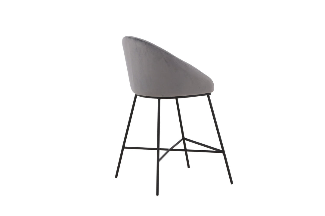 Venture Home Velvet Bar Chair - Black / Dark Grey Velvet