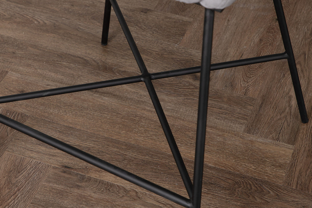 Venture Home Velvet Bar Chair - Black / Dark Grey Velvet