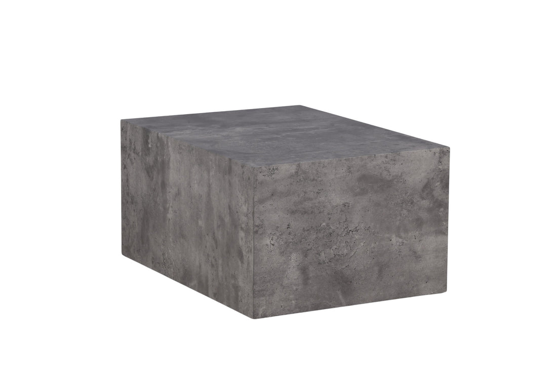 Venture Home York Low Sofa Table - Grey / Marble look MDF