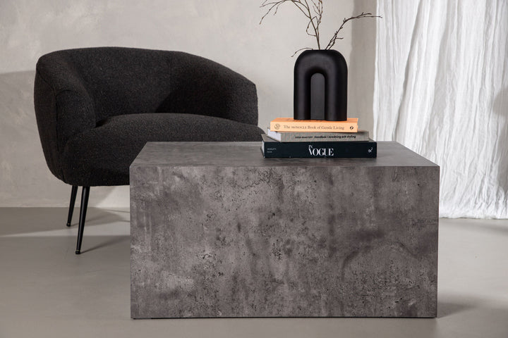 Venture Home York Low Sofa Table - Grey / Marble look MDF