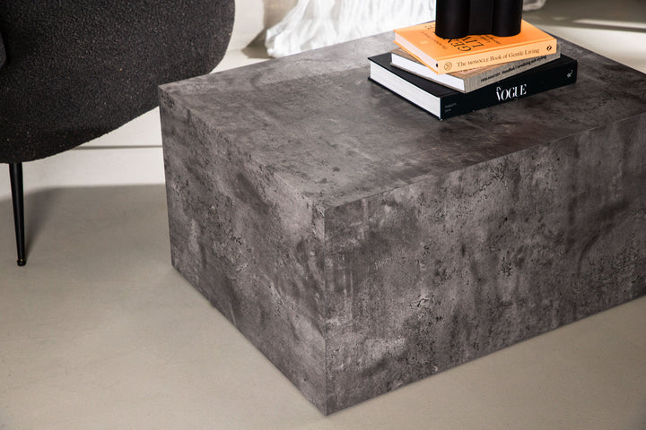 Venture Home York Low Sofa Table - Grey / Marble look MDF