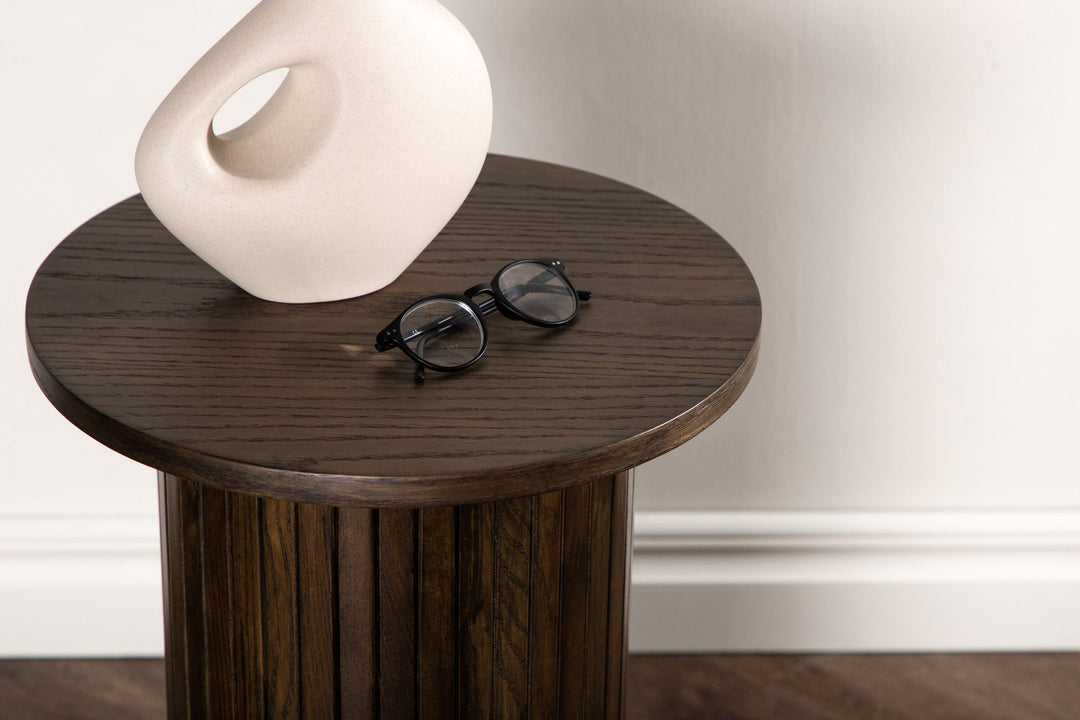 Venture Home Bianca Side Table -  Mocca Veneer