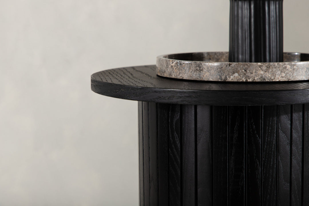 Venture Home Bianca Side Table - Black Veneer