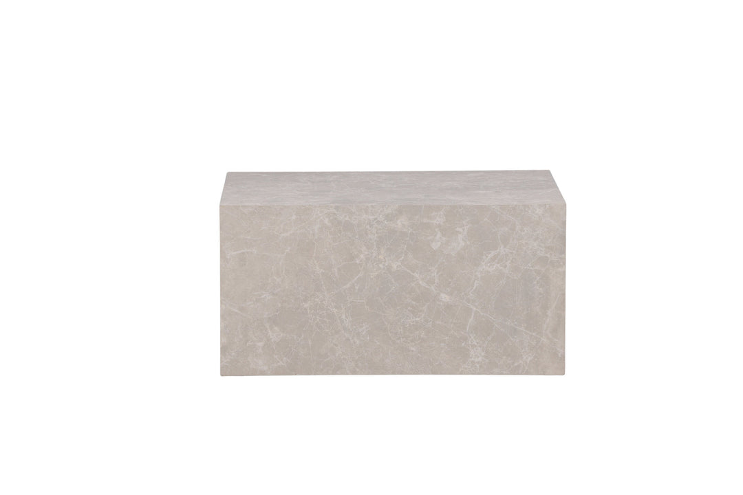 Venture Home York Low Sofa Table - Beige / Marble look MDF