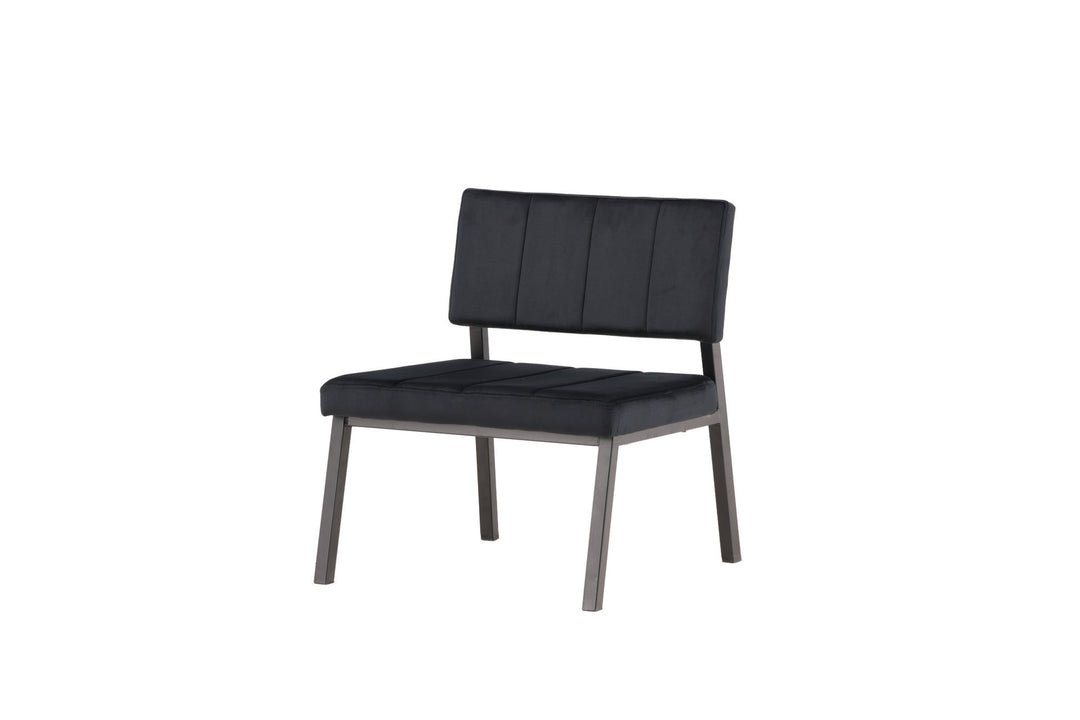 Venture Home Monett Single Sofa 2-pack - Black / Black Velvet