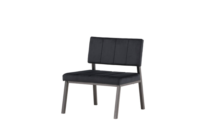 Venture Home Monett Single Sofa 2-pack - Black / Black Velvet