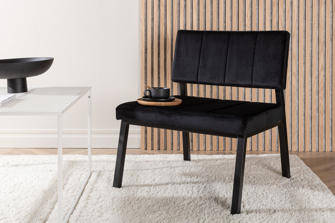 Venture Home Monett Single Sofa 2-pack - Black / Black Velvet