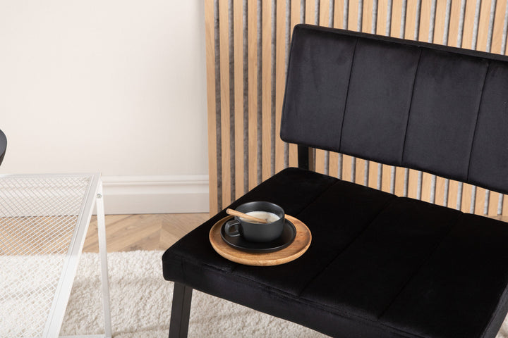 Venture Home Monett Single Sofa 2-pack - Black / Black Velvet
