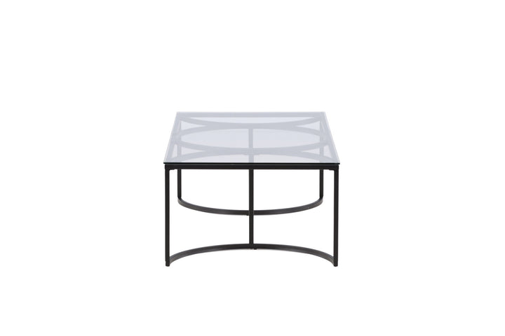 Furniture Fashion Skanör Sofa Table Rectangular - Black / Clear glass