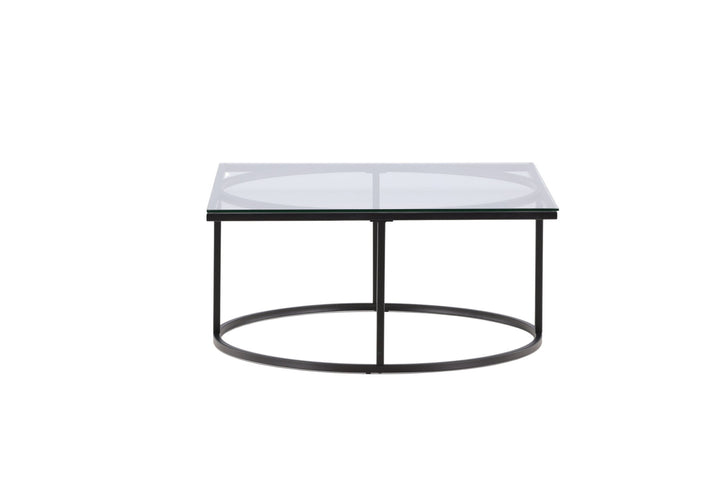 Furniture Fashion Skanör Sofa Table - Black / Clear glass