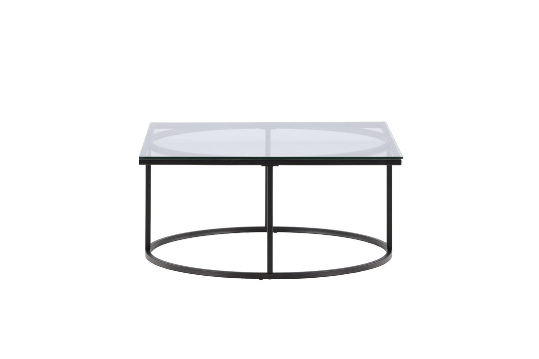 Furniture Fashion Skanör Sofa Table - Black / Clear glass