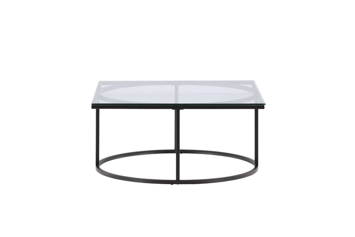 Furniture Fashion Skanör Sofa Table - Black / Clear glass