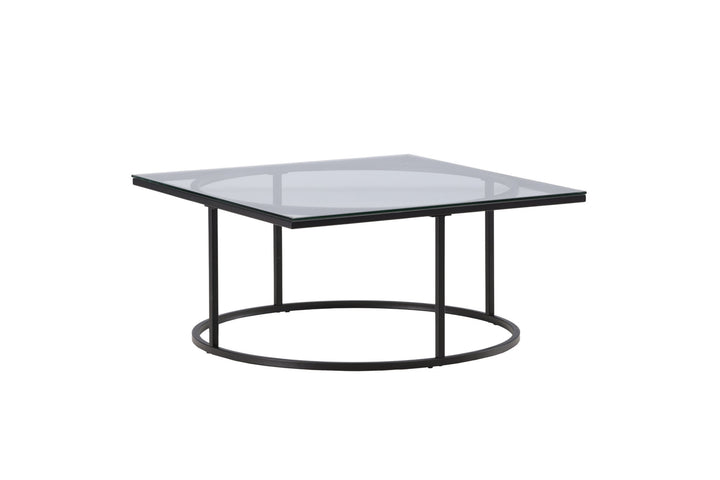 Furniture Fashion Skanör Sofa Table - Black / Clear glass