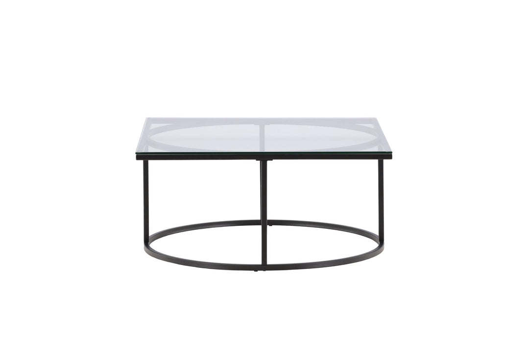 Furniture Fashion Skanör Sofa Table - Black / Clear glass