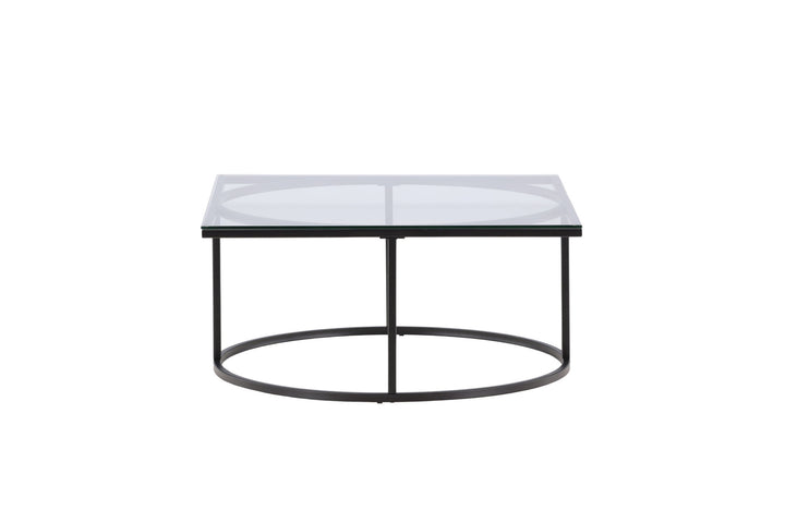 Furniture Fashion Skanör Sofa Table - Black / Clear glass