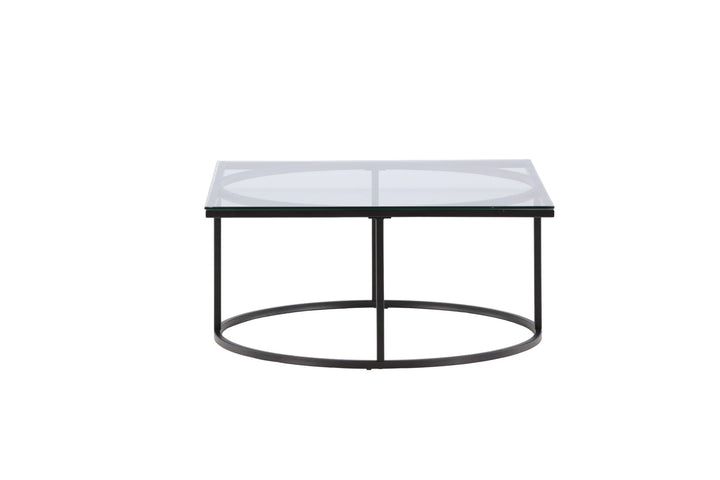 Furniture Fashion Skanör Sofa Table - Black / Clear glass