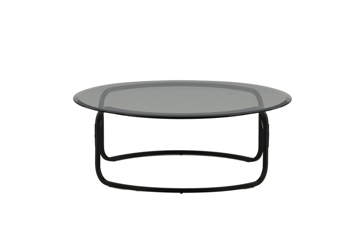 Furniture Fashion Lomma Sofa Table - Black / Clear glass