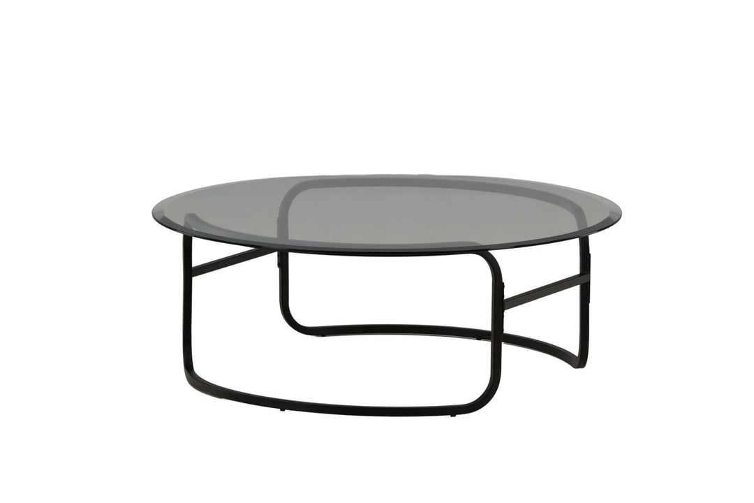 Furniture Fashion Lomma Sofa Table - Black / Clear glass