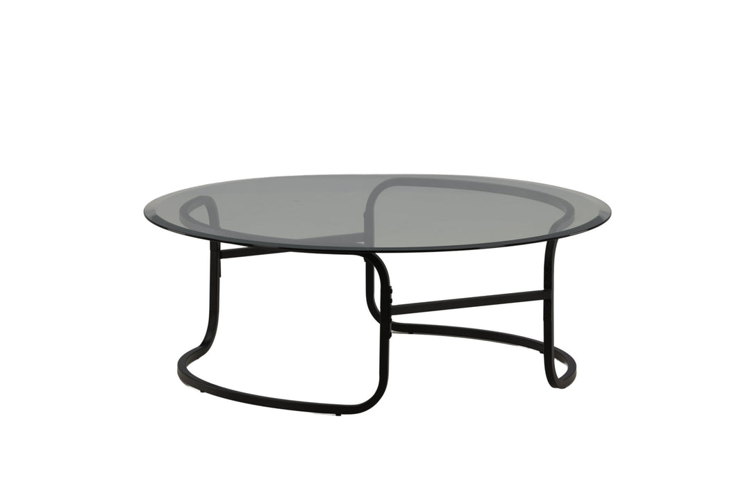 Furniture Fashion Lomma Sofa Table - Black / Clear glass