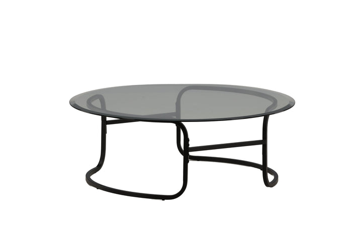 Furniture Fashion Lomma Sofa Table - Black / Clear glass