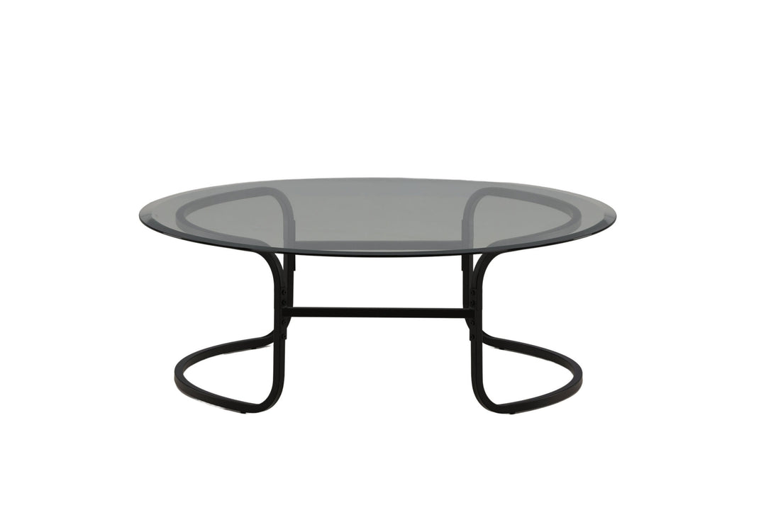 Furniture Fashion Lomma Sofa Table - Black / Clear glass
