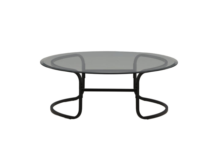 Furniture Fashion Lomma Sofa Table - Black / Clear glass