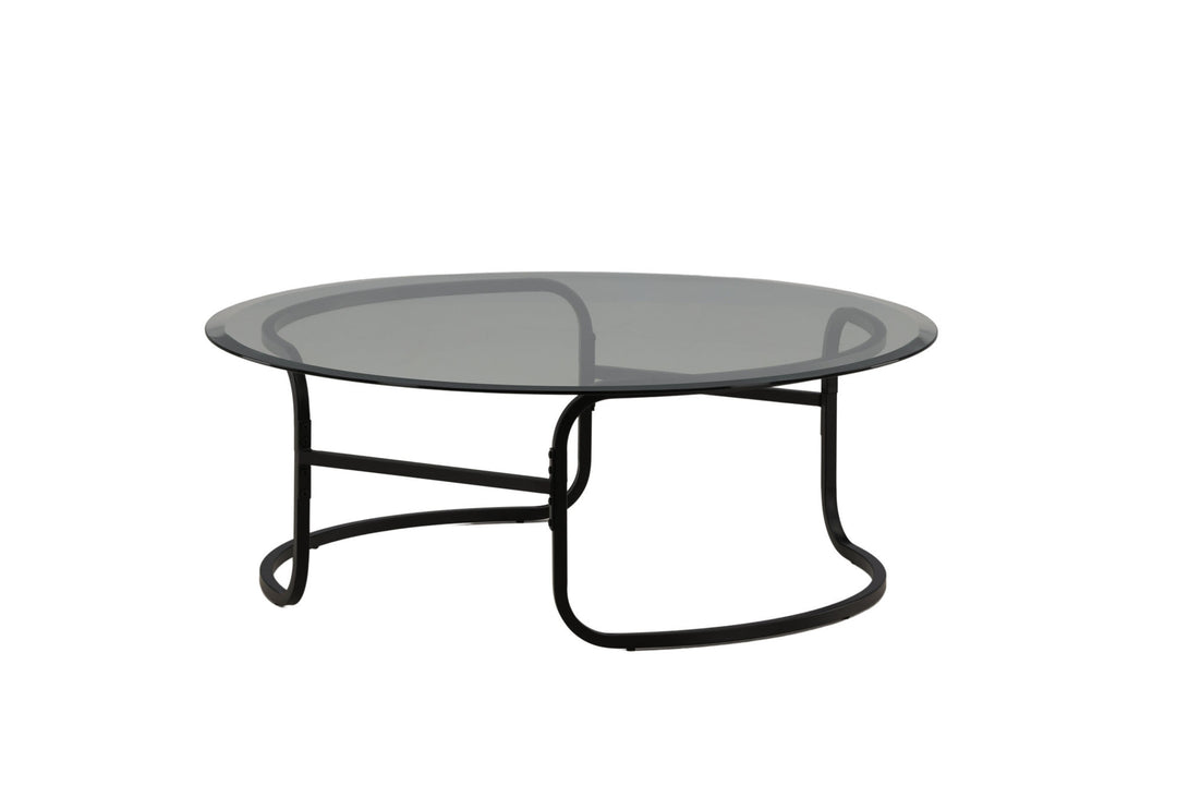 Furniture Fashion Lomma Sofa Table - Black / Clear glass