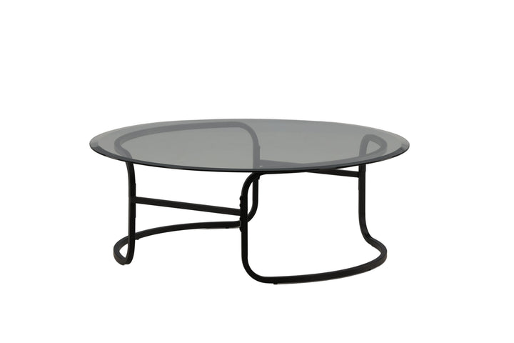Furniture Fashion Lomma Sofa Table - Black / Clear glass