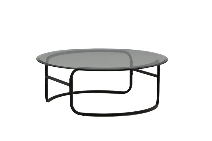 Furniture Fashion Lomma Sofa Table - Black / Clear glass