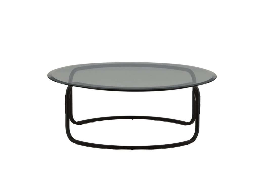 Furniture Fashion Lomma Sofa Table - Black / Clear glass