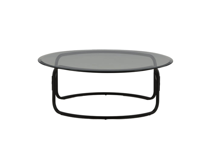 Furniture Fashion Lomma Sofa Table - Black / Clear glass
