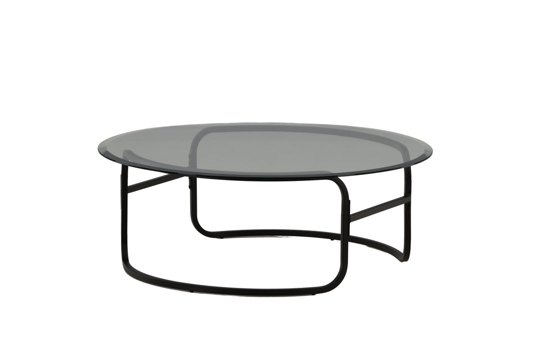 Furniture Fashion Lomma Sofa Table - Black / Clear glass