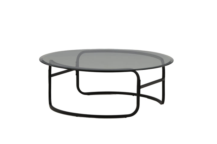 Furniture Fashion Lomma Sofa Table - Black / Clear glass