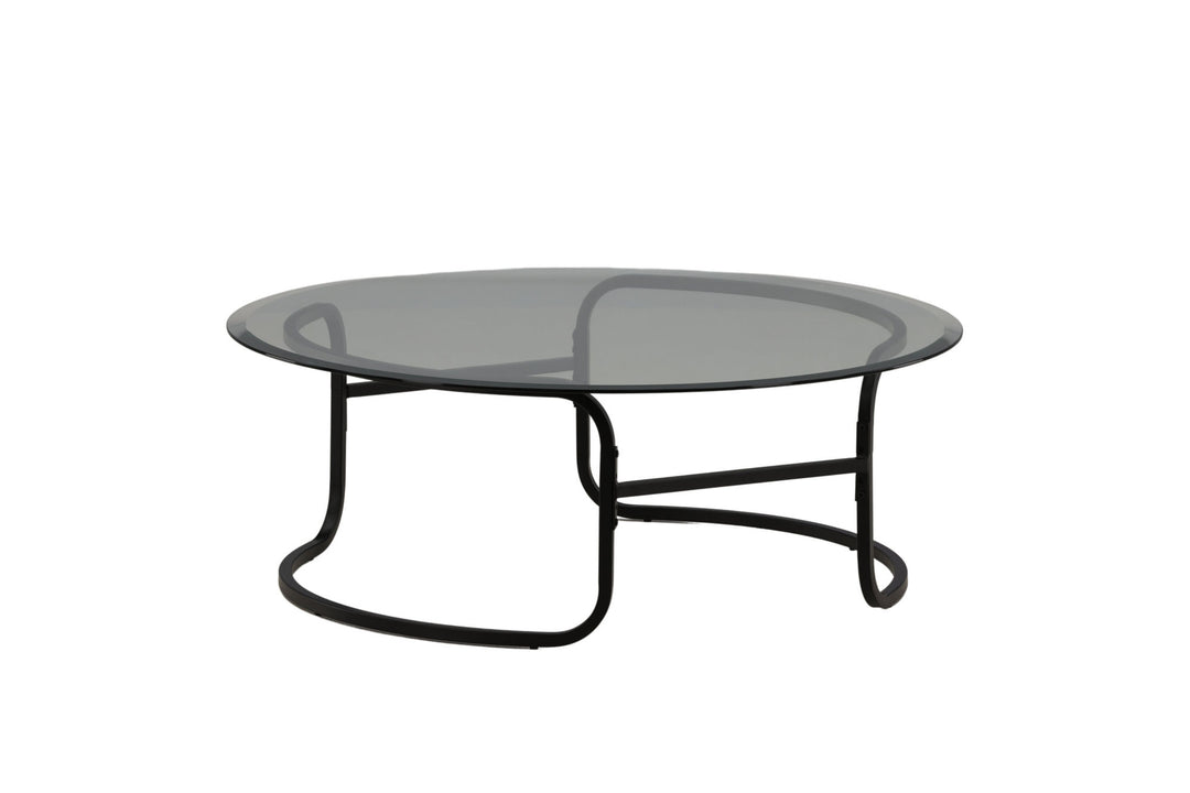 Furniture Fashion Lomma Sofa Table - Black / Clear glass