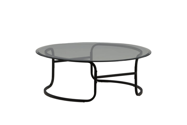 Furniture Fashion Lomma Sofa Table - Black / Clear glass
