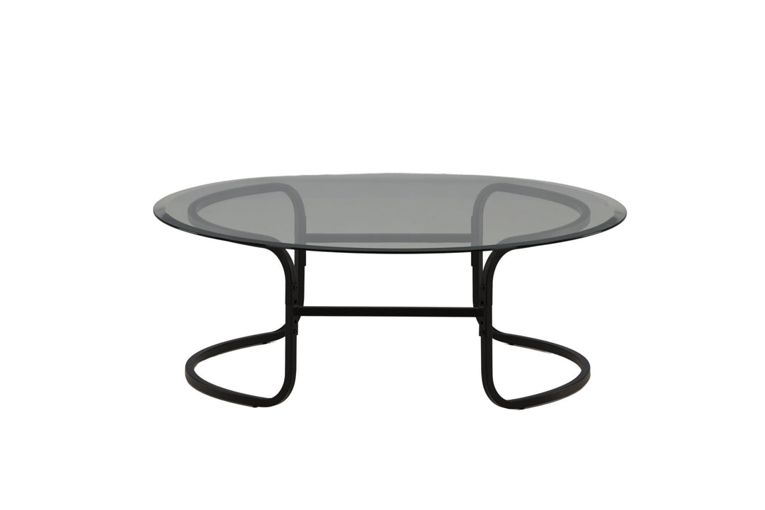 Furniture Fashion Lomma Sofa Table - Black / Clear glass