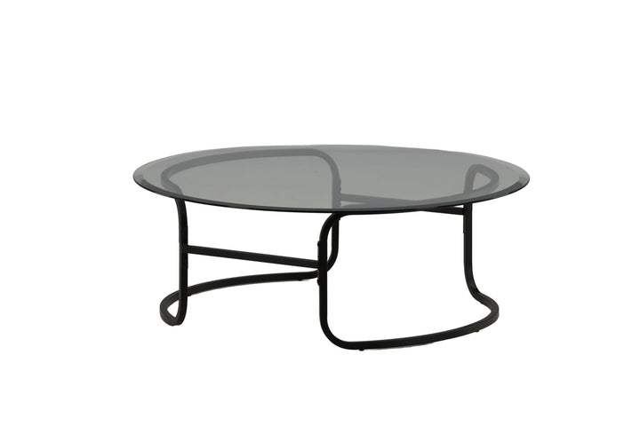 Furniture Fashion Lomma Sofa Table - Black / Clear glass
