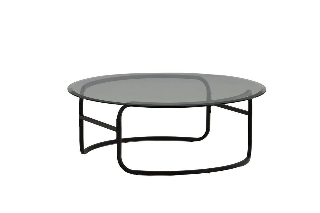 Furniture Fashion Lomma Sofa Table - Black / Clear glass